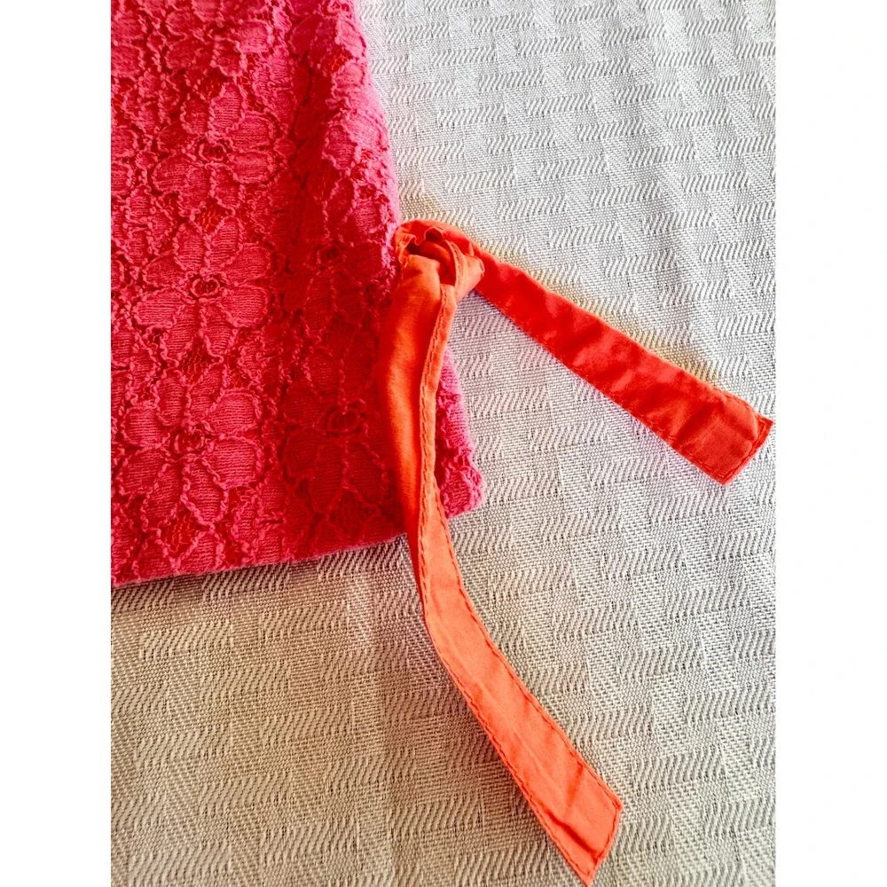 Lilly Pulitzer Girls‎ Pink Lace Shift Dress Size 3 Orange Bows 26005G